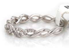 Dazzling White Gold Diamond infinity Eternity anniversary Band