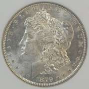 Super near Gem BU 1879-S Morgan Silver Dollar NGC MS64