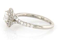 Tiffany & Co Cushion Diamond Solesto Double Frame Engagement Ring