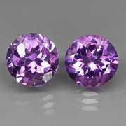Glittering 7.35ct round cut Bolivian Amethyst set