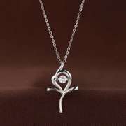 Gorgeous Heart in Flower Looking Pendant