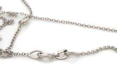 Vintage Sapphire and Diamond Art Deco Pendant on Chain