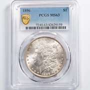 1896 Morgan Dollar PCGS MS 63