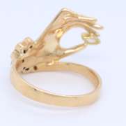 Fantastic 18kt Hand Holding Marquise Diamond Ring