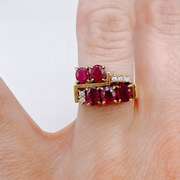 14kt Yellow Gold, Ruby, & Diamond Ring