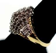Richly Clustered Diamond Ring with 10k Gold