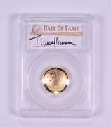 PR70DCAM 2014-W $5 Baseball HOF Commem. Gold Johnson Signed PCGS