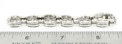 Exquisite Ladies 14K White Gold Bracelet with 52 Fine Baguette Diamonds