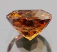 Lavish 3.39ct 9mm Imperial Topaz solitaire