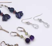 Group Lot of Vintage Sterling Silver Earrings