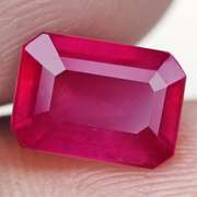 Amazing 2.72ct reddish pink emerald cut Ruby