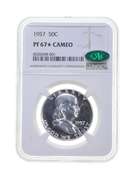 PF67* CAM 1957 Franklin Half Dollar - CAC - Graded NGC