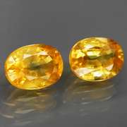 Glittering 2.28ct pair of golden Songean Sapphires