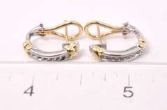 Incredible Approx. 0.28CTW Diamond Earrings in 14K Two-Tone Gold
