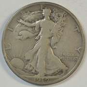 Scarce 1919-D Walking Liberty Half Dollar in Choice Fine