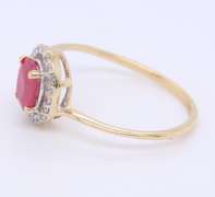 Fabulous Yellow Gold Ruby and Diamond Ring
