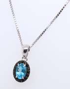 Sterling Silver Gemstone Pendant on Chain