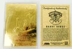 Barry Bonds 23K Gold Baseball Card w/COA
