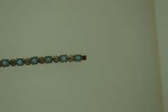 Vintage Sterling Silver Aquamarine Tennis Bracelet