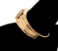 Anachronistic 10k Gold Dquare Diamond Ring