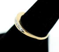 Elegant 10k Gold Channel Set Diamond Ring