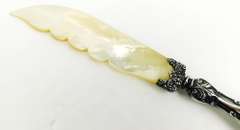 Elegant Ladies Mother & Pearl and Sterling Letter Opener