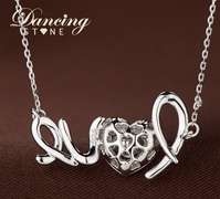 Love Necklace in Dancing stone Silver