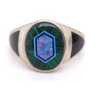 Lot of 2 Vintage Sterling Silver Turquoise Rings