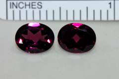 Intense Natural Rhodolite Pair