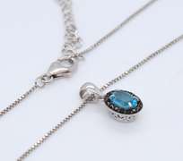 Sterling Silver Gemstone Pendant on Chain
