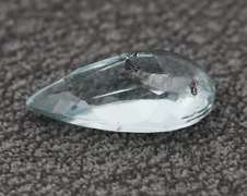 Ice blue! Unheated! .67ct Aquamarine pear