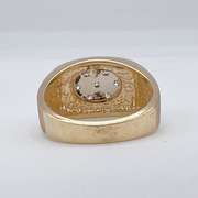 Men's 14kt Yellow Gold & Diamond Band Ring