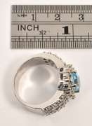 Bold & Beautiful Blue Topaz & Diamond Ring