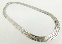 Sleek & Sophisticated Italian Sterling Fringe Neckpiece