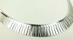Sleek & Sophisticated Italian Sterling Fringe Neckpiece