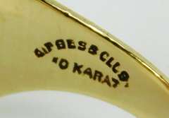 Solid Gold 1948 Lion Wax Seal Signet Ring, Size 10