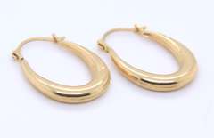 Simple Yellow Gold Earrings