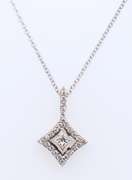 Stunning White Gold Diamond Pendant on Chain