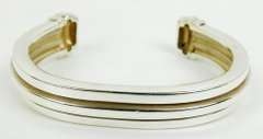 1995 Tiffany & Co. Sterling Ribbed Cuff Bracelet