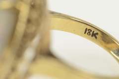 18K Yellow Gold 1960's 17.00 Ct Opal Handmade Cocktail Ring