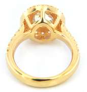 Majestic 18t Yellow Gold Rose Cut Diamond Halo Engagement Ring