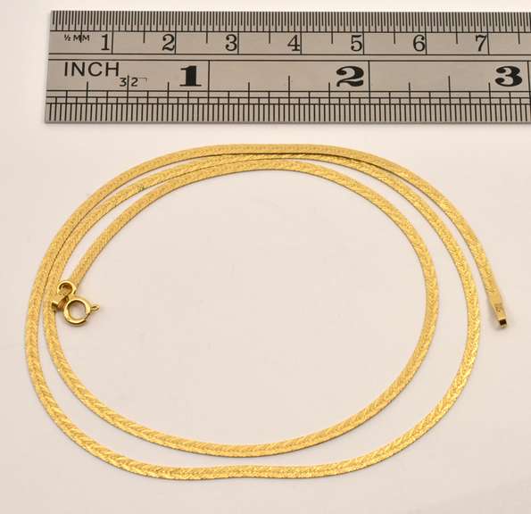 Popular Textured Herringbone Necklace