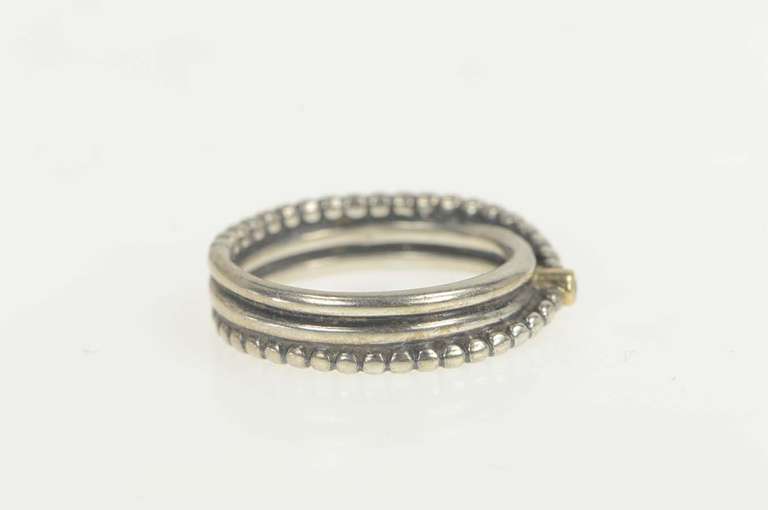 Sterling Silver 14K Authentic Pandora Diamond Rising Star Ring