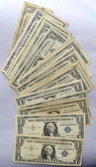 24 $1 Assorted Silver Certificates