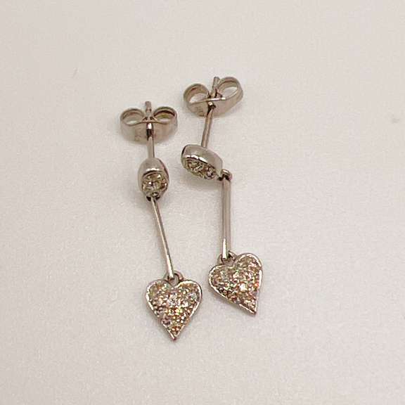 14kt White Gold & Diamond Earrings