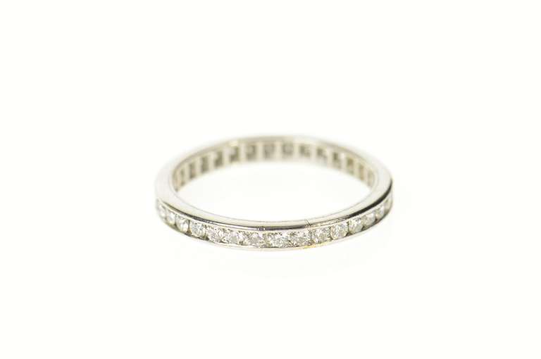 Platinum 0.51 Ctw Diamond Eternity Wedding Band Ring