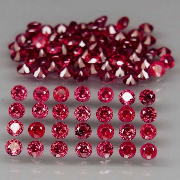 Ravishing 7.62ct violet red Rhodolite Garnet set