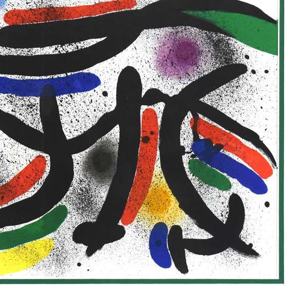 Joan Miro (1893-1983), Framed Lithograph on Paper with Letter of Authenticity.