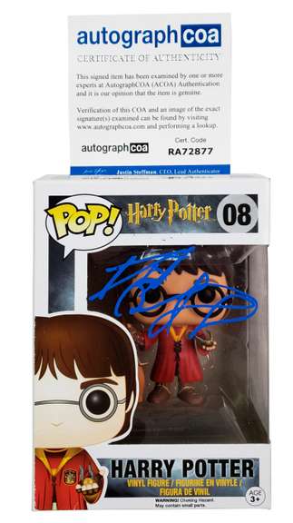 Harry Potter Daniel Radcliffe Autographed Signed Funko Pop #08 Red Robe ACOA