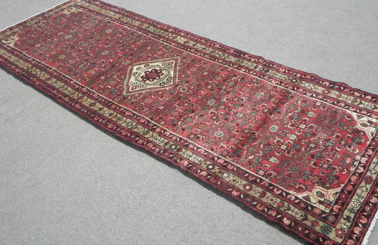 Semi Antique Persian Hosseinabad 3.9x9.7
